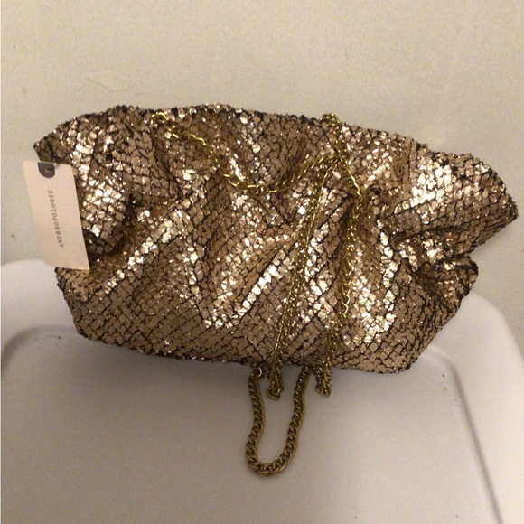 ANTHROPOLOGIE GOLD BAG NWT # wedding #;party - Picture 4 of 10